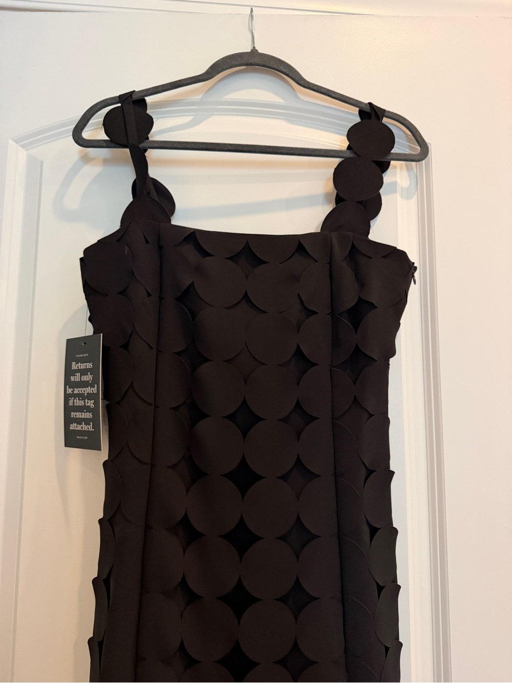 Women's Black Multi Circle Mercedes Midi Dress - Picture 3 of 6